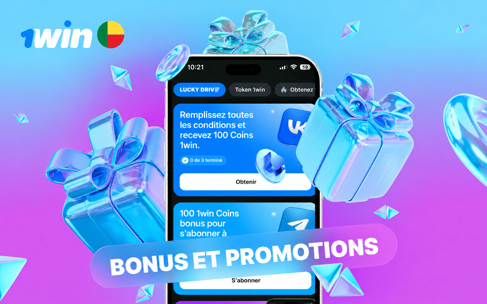 Bonus code 1win Bénin 2026, calendrier des bonus casino